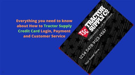 tractor supply credit card customer service